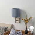 BRILAGI - LED Nástenné svietidlo NUBILA 1xE27/60W/230V matný chróm/svetlosivá