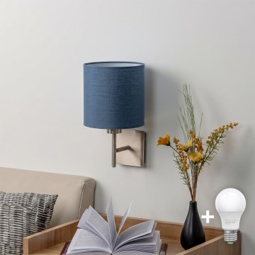 BRILAGI - LED nástenné svietidlo NUBILA 1xE27/60W/230V matný chróm/tmavomodrá