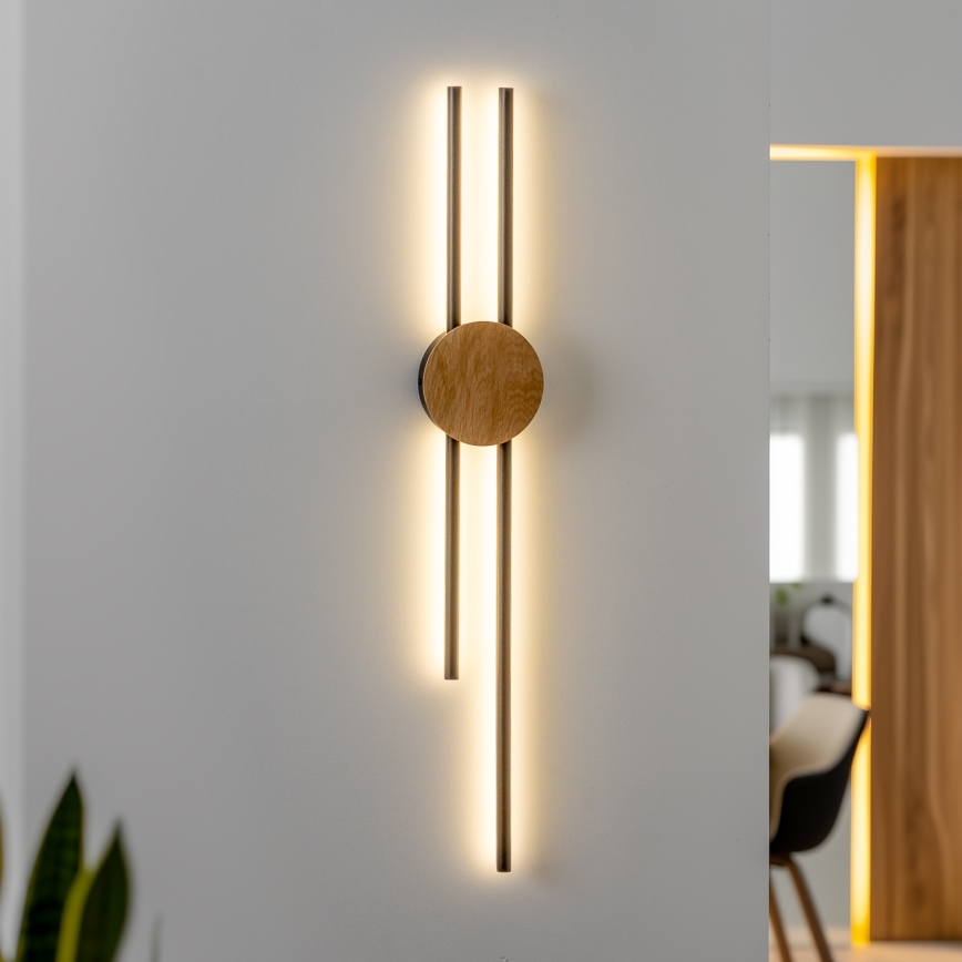 Brilagi - LED Nástenné svietidlo WOODY COLLINE LED/15W/230V 80 cm dub