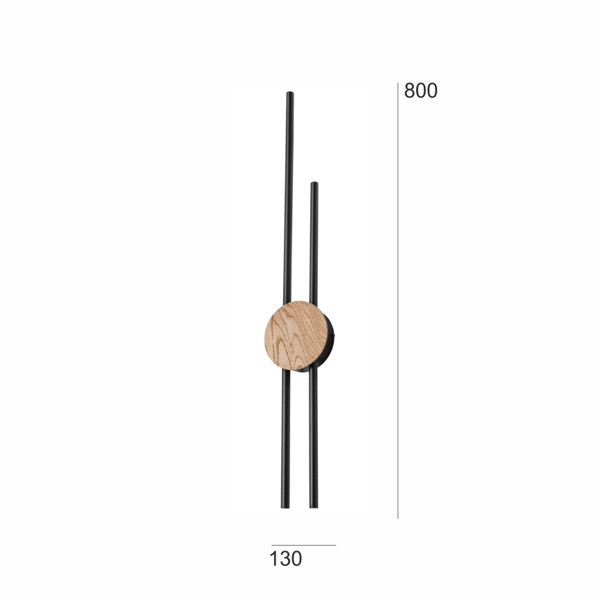 Brilagi - LED Nástenné svietidlo WOODY COLLINE LED/15W/230V 80 cm dub