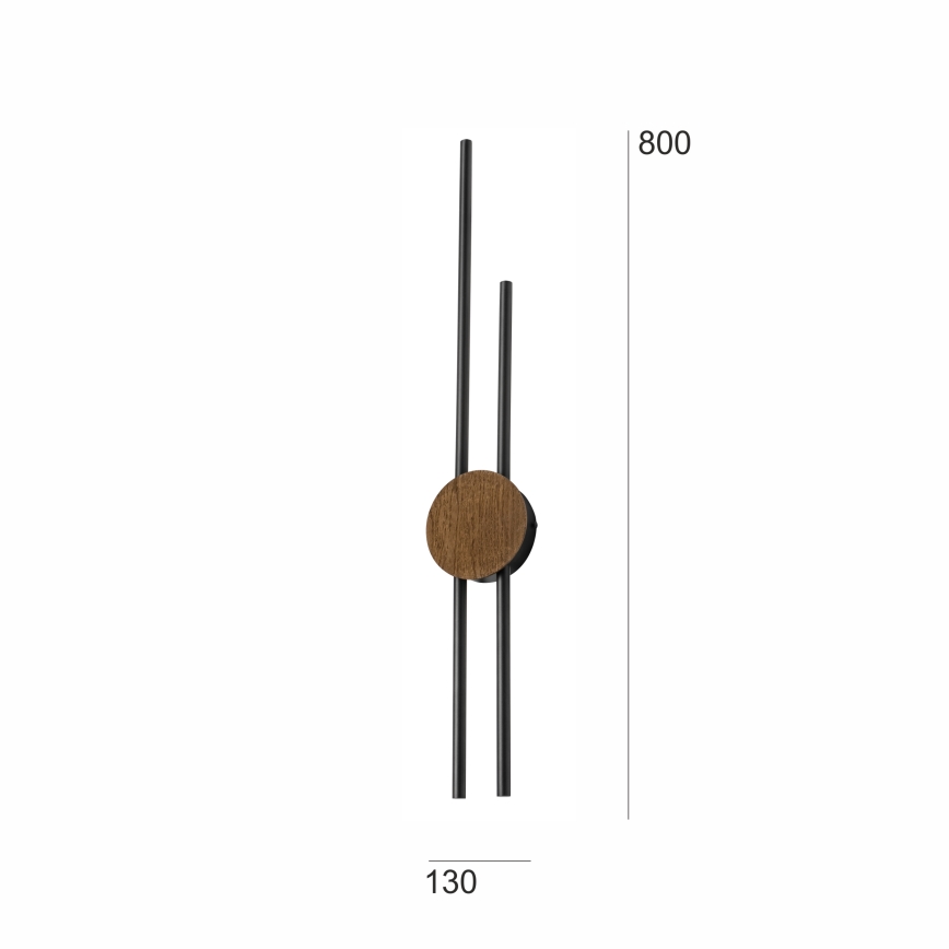 Brilagi - LED Nástenné svietidlo WOODY COLLINE LED/15W/230V 80 cm dub
