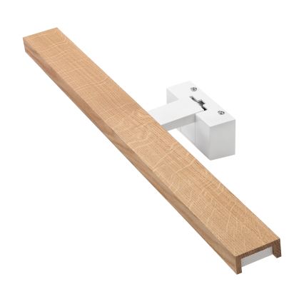 Brilagi - LED kúpeľňové zrkadlové osvetlenie 3v1 WOODY MIRROR LED/12W/230V 60 cm IP44 biela/dub