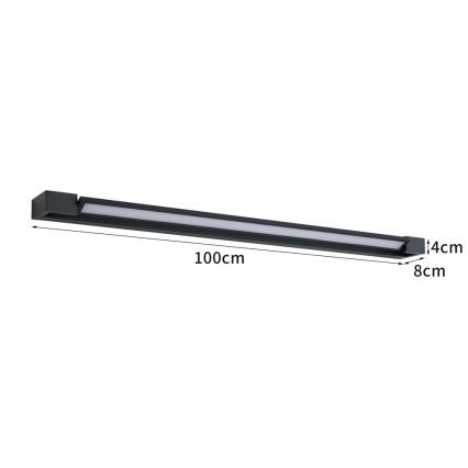 BRILAGI - LED osvetlenie pre kúpeľňové zrkadlo AQUA LINE LED/28W/230V 100 cm IP44 čierna CRI 90