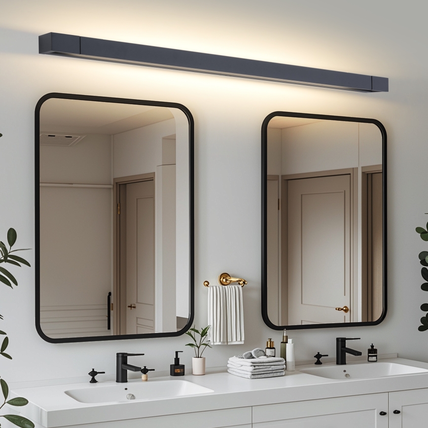 Brilagi - LED osvetlenie kúpeľňového zrkadla AQUA LINE LED/36W/230V 120 cm IP44 čierna CRI 90