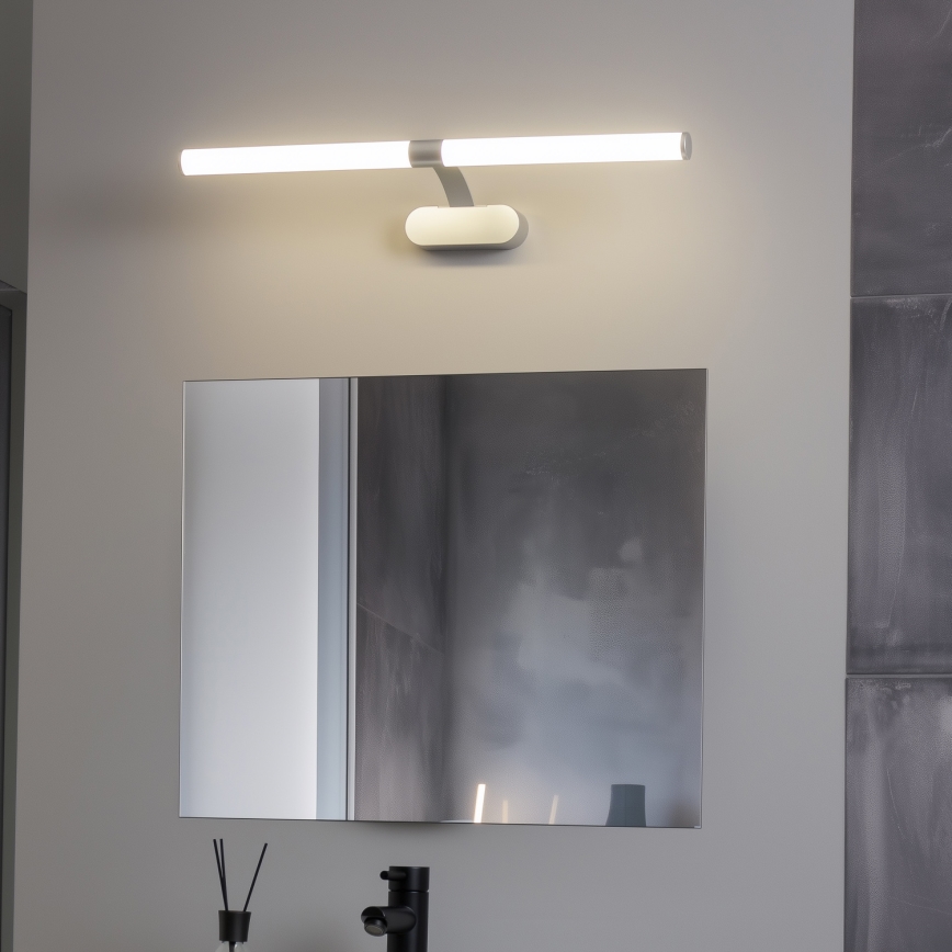 Brilagi - LED osvetlenie zrkadla do kúpeľne 2v1 TUBEO LED/8W/230V 60 cm IP44 strieborná