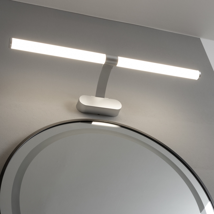Brilagi - LED osvetlenie zrkadla do kúpeľne 2v1 TUBEO LED/8W/230V 60 cm IP44 strieborná