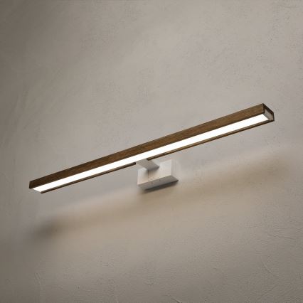 Brilagi - LED osvetlenie kúpeľňového zrkadla WOODY MIRROR 3 v 1 LED/15W/230V 80 cm IP44 biela/dub orech