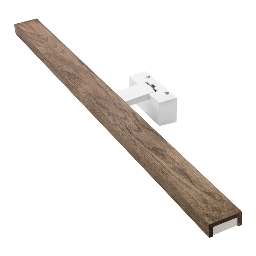 Brilagi - LED osvetlenie kúpeľňového zrkadla WOODY MIRROR 3 v 1 LED/15W/230V 80 cm IP44 biela/dub orech