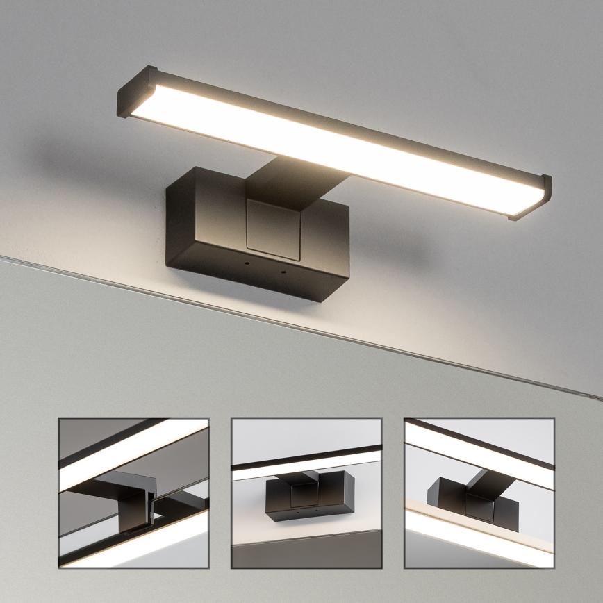 Brilagi - LED osvetlenie zrkadla do kúpeľne 3v1 VESTRA LED/6W/230V 30 cm IP44 čierne