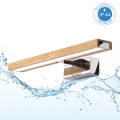 Brilagi - LED osvetlenie zrkadla do kúpeľne 3v1 WOODY MIRROR LED/8W/230V 40 cm IP44 lesklý chróm/dub