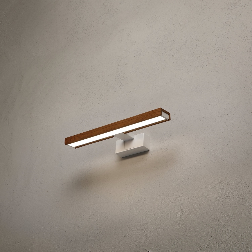 Brilagi - LED osvetlenie zrkadla do kúpeľne 3v1 WOODY MIRROR LED/8W/230V 40 cm IP44 biela/dub čerešňa