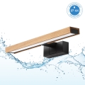 Brilagi - LED osvetlenie zrkadla do kúpeľne 3v1 WOODY MIRROR LED/8W/230V IP44 čierna/dub
