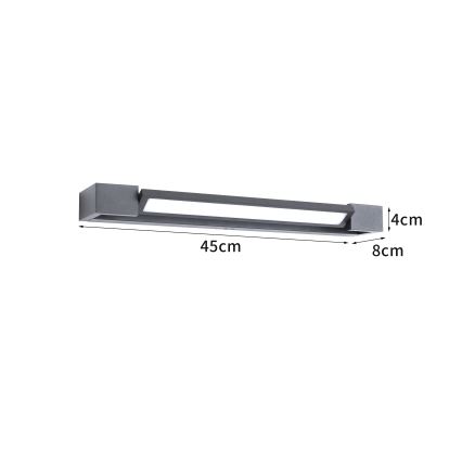 Brilagi - LED osvetlenie kúpeľňového zrkadla AQUA LINE LED/12W/230V 45 cm IP44 antracit CRI 90