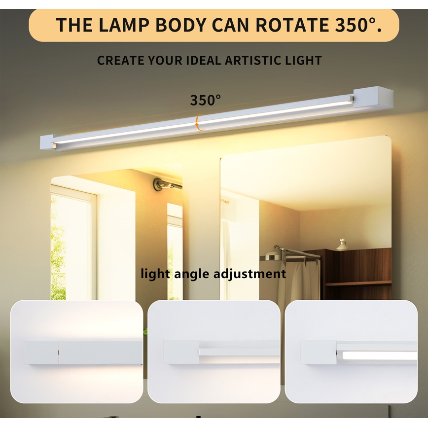 Brilagi - LED osvetlenie zrkadla do kúpeľne AQUA LINE LED/36W/230V 120 cm IP44 biela CRI 90