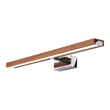 Brilagi - LED Kúpeľňové osvetlenie zrkadla WOODY MIRROR 3v1 LED/12W/230V 60 cm IP44 lesklý chróm/dub čerešňa