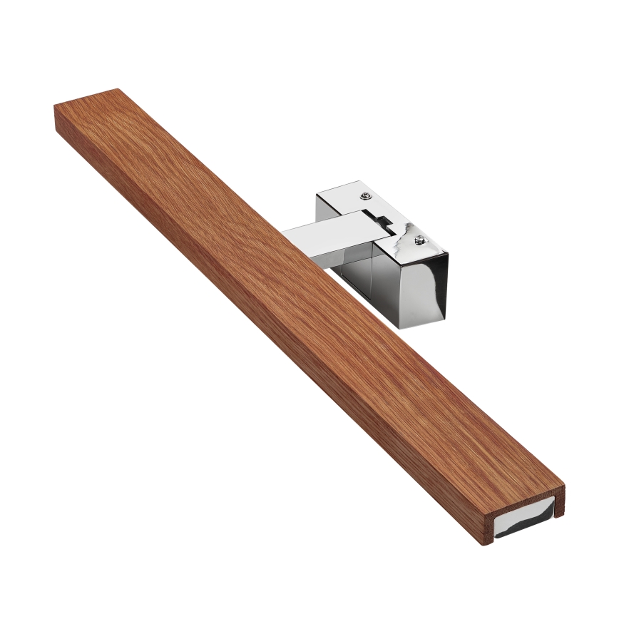 Brilagi - LED Kúpeľňové osvetlenie zrkadla WOODY MIRROR 3v1 LED/12W/230V 60 cm IP44 lesklý chróm/dub čerešňa