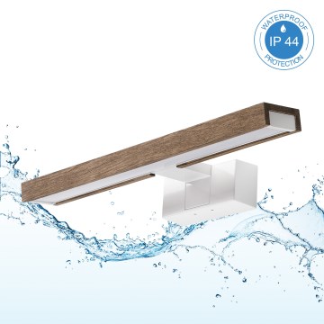 Brilagi - LED osvetlenie zrkadla do kúpeľne WOODY MIRROR 3v1 LED/8W/230V 40 cm IP44 biela/dub