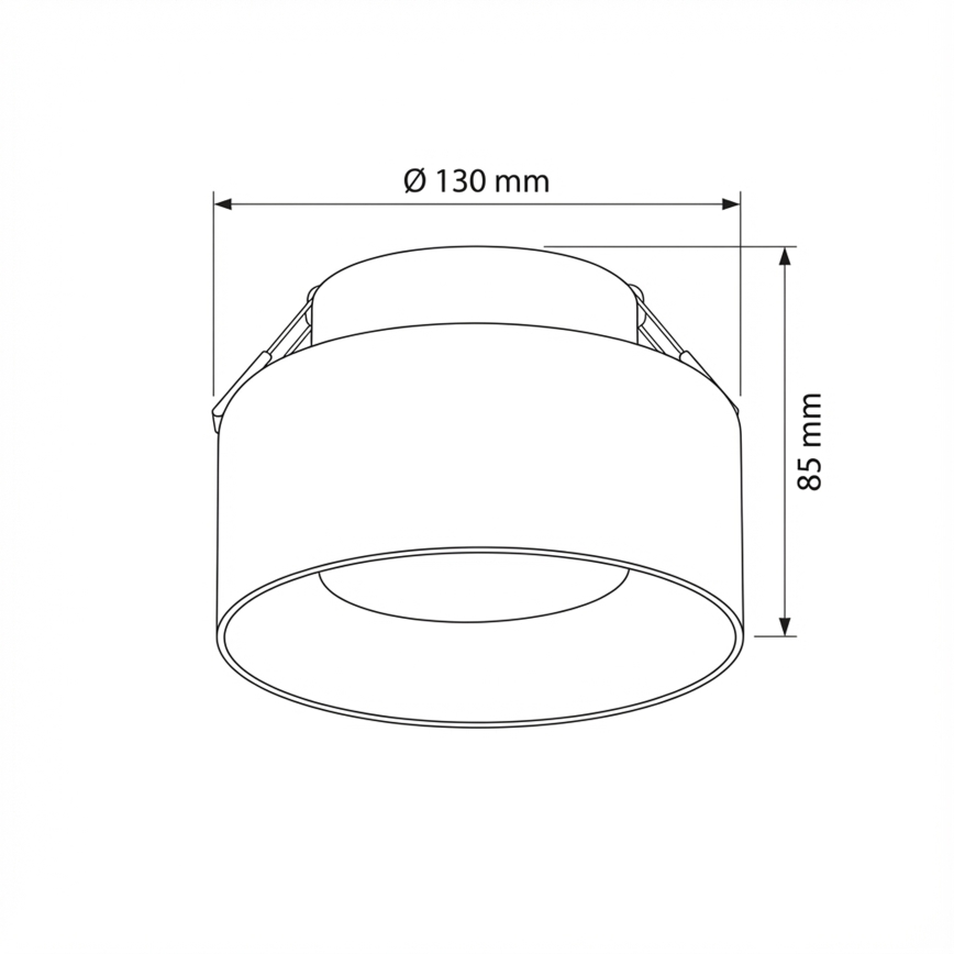 Brilagi - LED Podhľadové svietidlo AURA LUX 1xGX53/30W/230V priemer 13 cm čierne/dymové