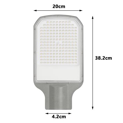 Brilagi - LED pouličná lampa URBANLIGHT LED/100W/230V sivá IP65