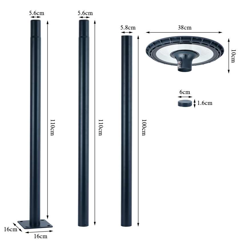 Brilagi - LED Pouličná lampa URBANSPARK LED/120W/230V antracit IP65