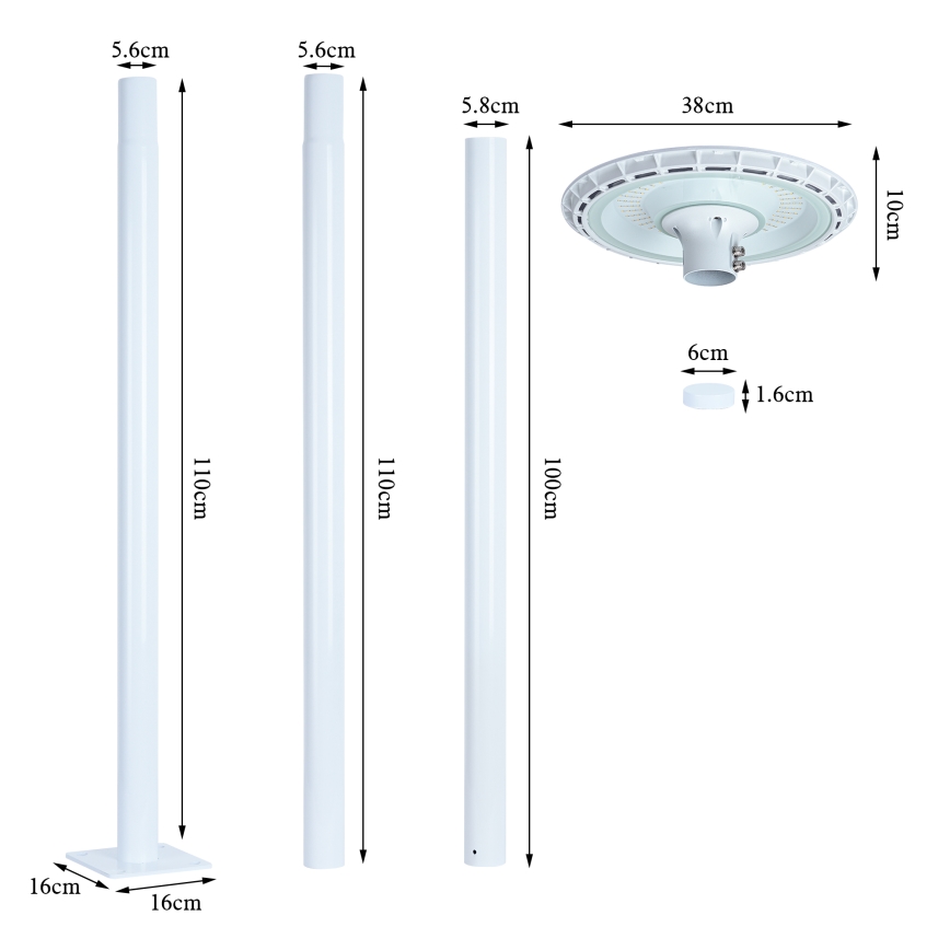 Brilagi - LED Pouličná lampa URBANSPARK LED/120W/230V biela IP65