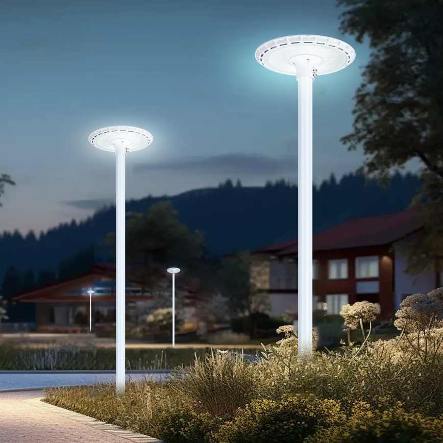 Brilagi - LED pouličné svietidlo so stĺpom 3 m URBANSPARK LED/120W/230V biele IP65