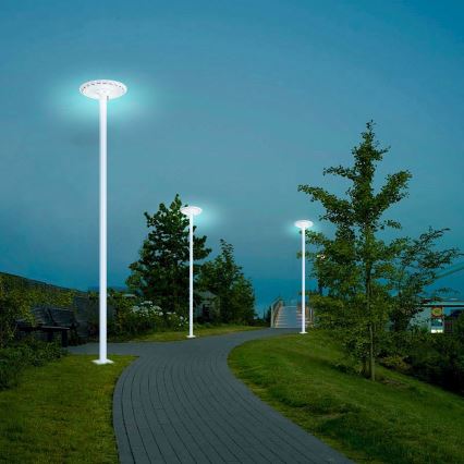 Brilagi - LED pouličné svietidlo so stĺpom 3 m URBANSPARK LED/120W/230V biele IP65