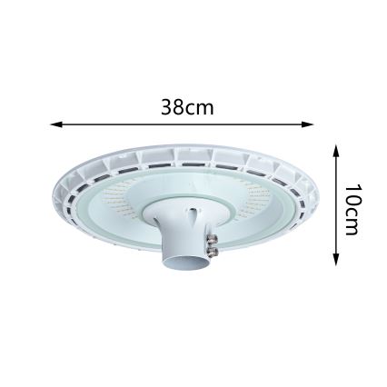 Brilagi - LED pouličné svietidlo so stĺpom 3 m URBANSPARK LED/120W/230V biele IP65