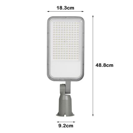 Brilagi - LED pouličné svietidlo URBANLIGHT LED/100W/230V sivé IP65