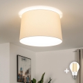 Brilagi - LED prisadené stropné svietidlo CERIA 1xE27/40W/230V, priemer 45 cm, béžové