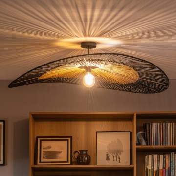 Brilagi - LED prisadené stropné svietidlo CERIA BOHO 1xE27/60W/230V priemer 100 cm čierna/hnedá