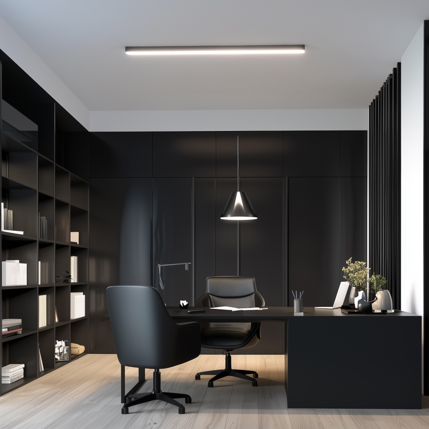 Brilagi - LED stropné prisadené svietidlo FULLDAY LED/30/40/50W/230V 2700/4000/6000K 150 cm UGR19 čierne