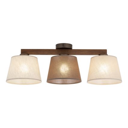 BRILAGI - LED prisadené stropné svietidlo LATTE SABIA 3xE27/15W/230V borovica/mix