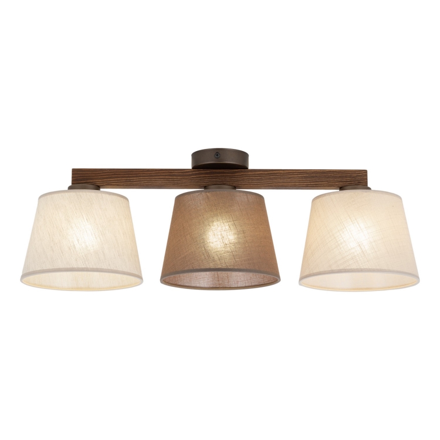 BRILAGI - LED prisadené stropné svietidlo LATTE SABIA 3xE27/15W/230V borovica/mix