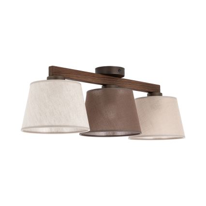 BRILAGI - LED prisadené stropné svietidlo LATTE SABIA 3xE27/15W/230V borovica/mix