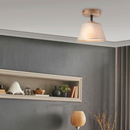 Brilagi - LED  Prisadený luster ANTHONY 1xE14/60W/230V dub/béžová