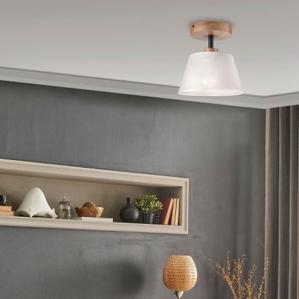 Brilagi - LED  Prisadený luster ANTHONY 1xE14/60W/230V dub/biela