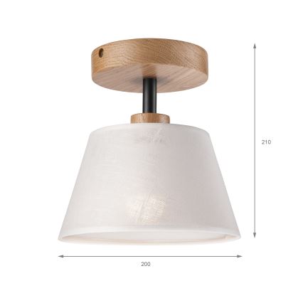 Brilagi - LED  Prisadený luster ANTHONY 1xE14/60W/230V dub/biela