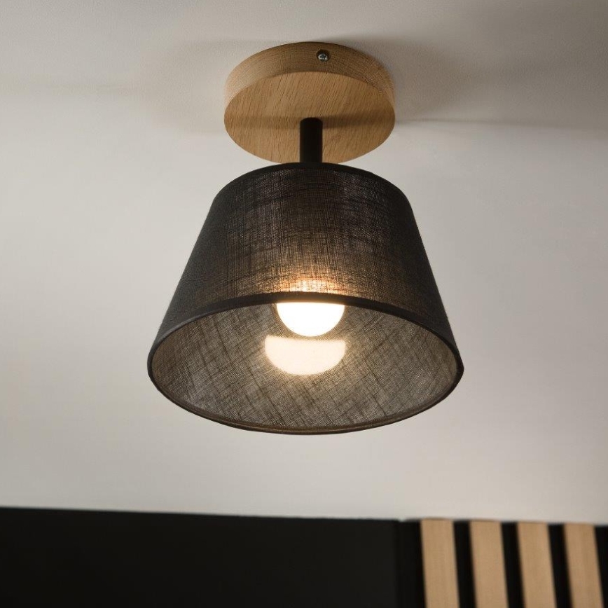 Brilagi - LED  Prisadený luster ANTHONY 1xE14/60W/230V dub/čierna