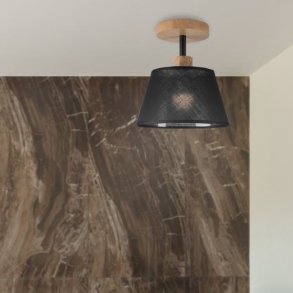 Brilagi - LED  Prisadený luster ANTHONY 1xE14/60W/230V dub/čierna