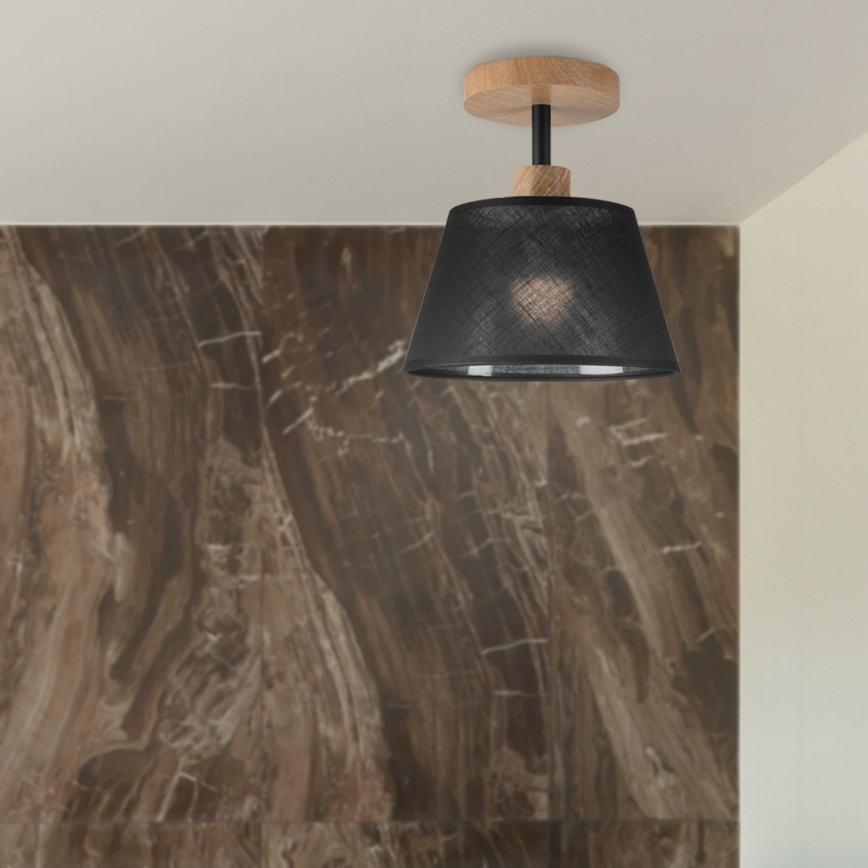 Brilagi - LED  Prisadený luster ANTHONY 1xE14/60W/230V dub/čierna