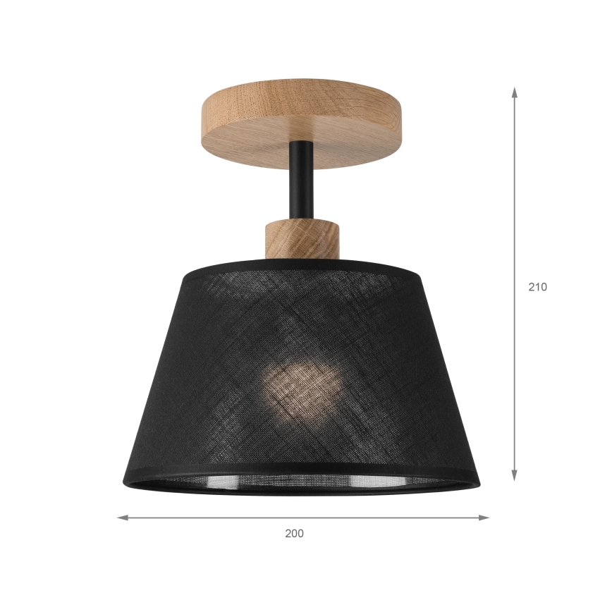 Brilagi - LED  Prisadený luster ANTHONY 1xE14/60W/230V dub/čierna