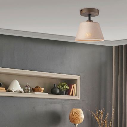 Brilagi - LED  Prisadený luster ANTHONY 1xE14/60W/230V dub orech/béžová
