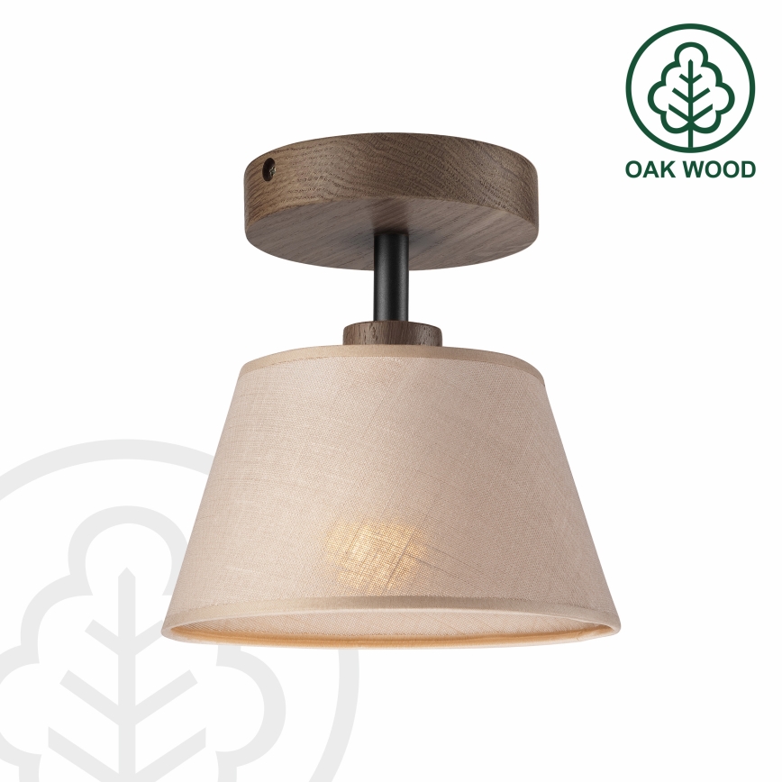 Brilagi - LED  Prisadený luster ANTHONY 1xE14/60W/230V dub orech/béžová
