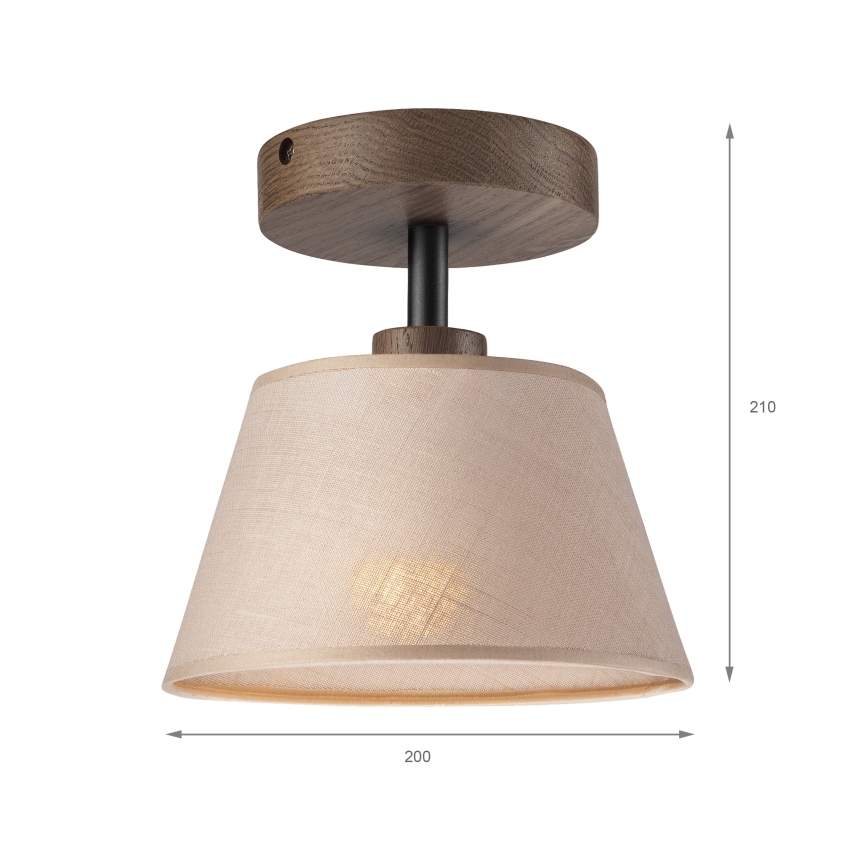 Brilagi - LED  Prisadený luster ANTHONY 1xE14/60W/230V dub orech/béžová