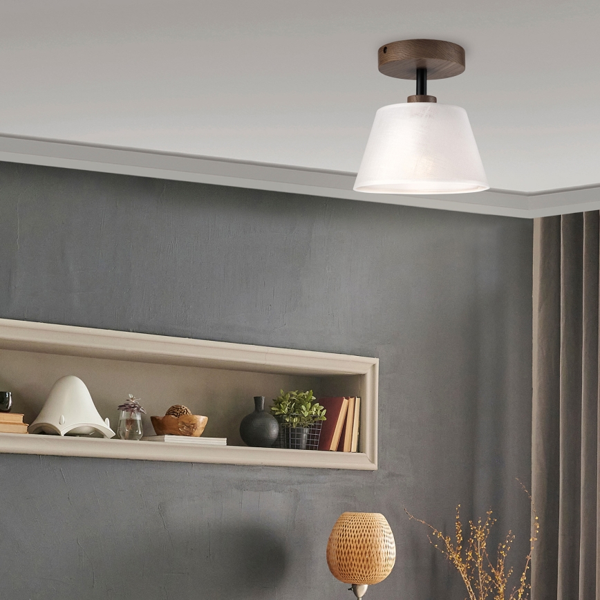 Brilagi - LED  Prisadený luster ANTHONY 1xE14/60W/230V dub orech/biela