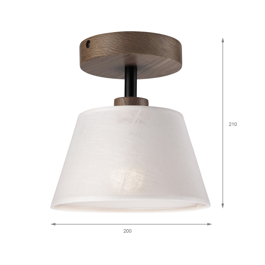 Brilagi - LED  Prisadený luster ANTHONY 1xE14/60W/230V dub orech/biela