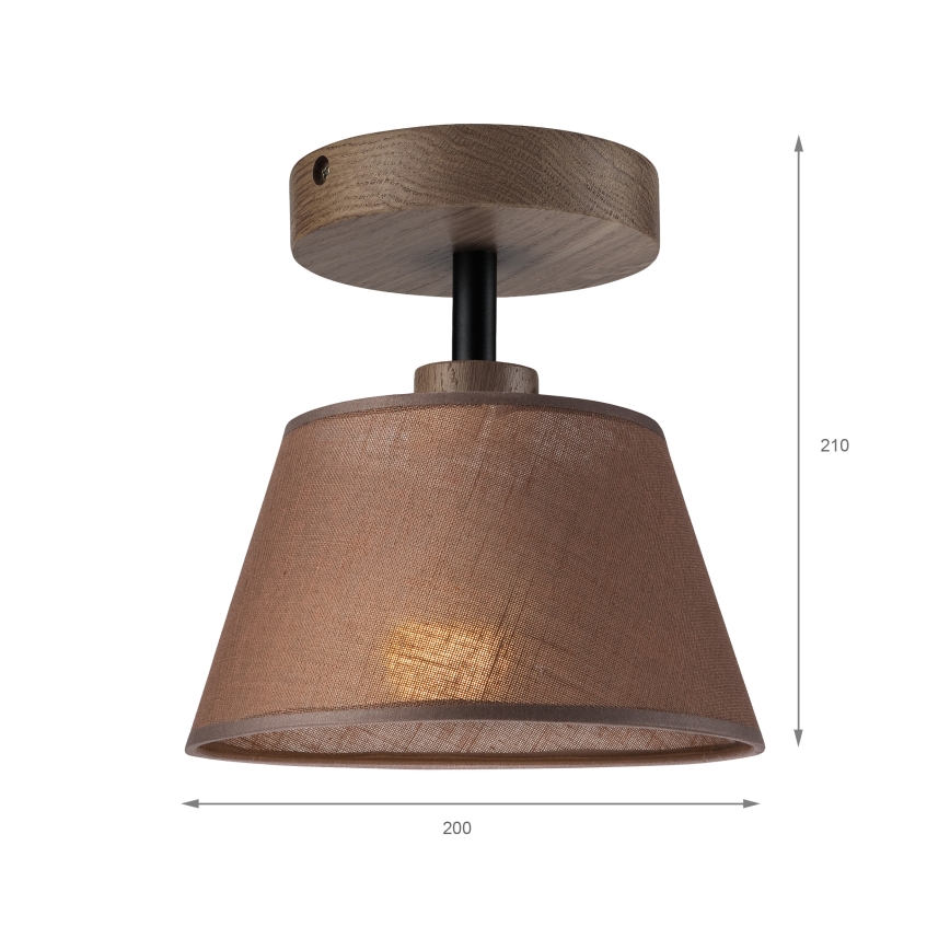 Brilagi - LED  Prisadený luster ANTHONY 1xE14/60W/230V dub orech/hnedá