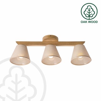 Brilagi - LED  Prisadený luster ANTHONY 3xE14/40W/230V dub/béžová