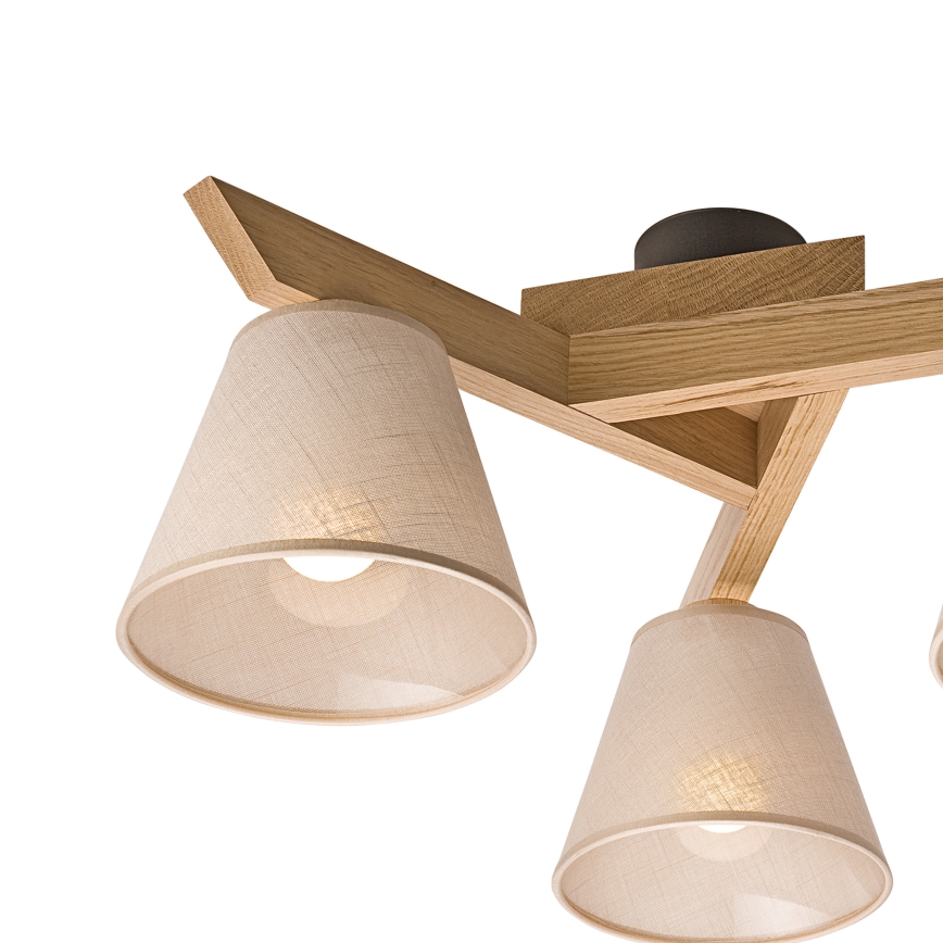 Brilagi - LED  Prisadený luster ANTHONY 3xE14/40W/230V dub/béžová